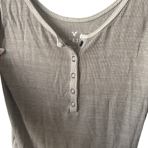 American Eagle Outfitters Soft & Sexy Rib Tank Top – Olive Green, Size M - Picture 4 of 8